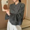 Soft ufu lazy wind round neck 0 pure wool cardigan women's high-end floral yarn thin knitted jacket top
