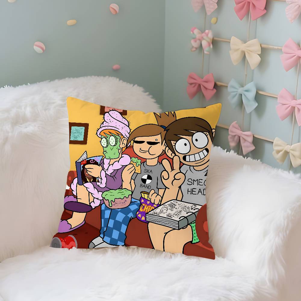 Funny EEddsworld Case Plush Fabric Soft Pillowcase Double Sided Print Cushion Cover Household Gifts