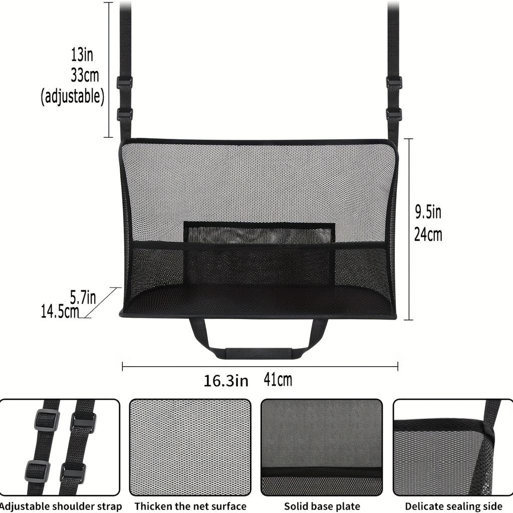Large Capacity Car Mesh Bag, Organizer for Handbags And Wallets, Storage for Pet Net Between The Back s for Dog Bags.
