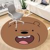 1pc We Bare Bears Office Round Area Rug, Under Office Chairs Bedroom Living Room Home Decor, Room Deco, Available in Various Sizes