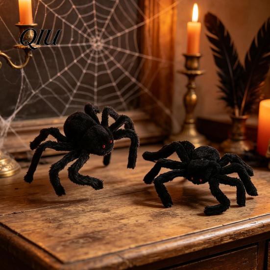 Realistic Halloween Webbing Giant Spider Web Decorations, Large Fake Furry Scary for Yard Outdoor, Indoor, Yard, Home, Haunted House Decor Outdoor