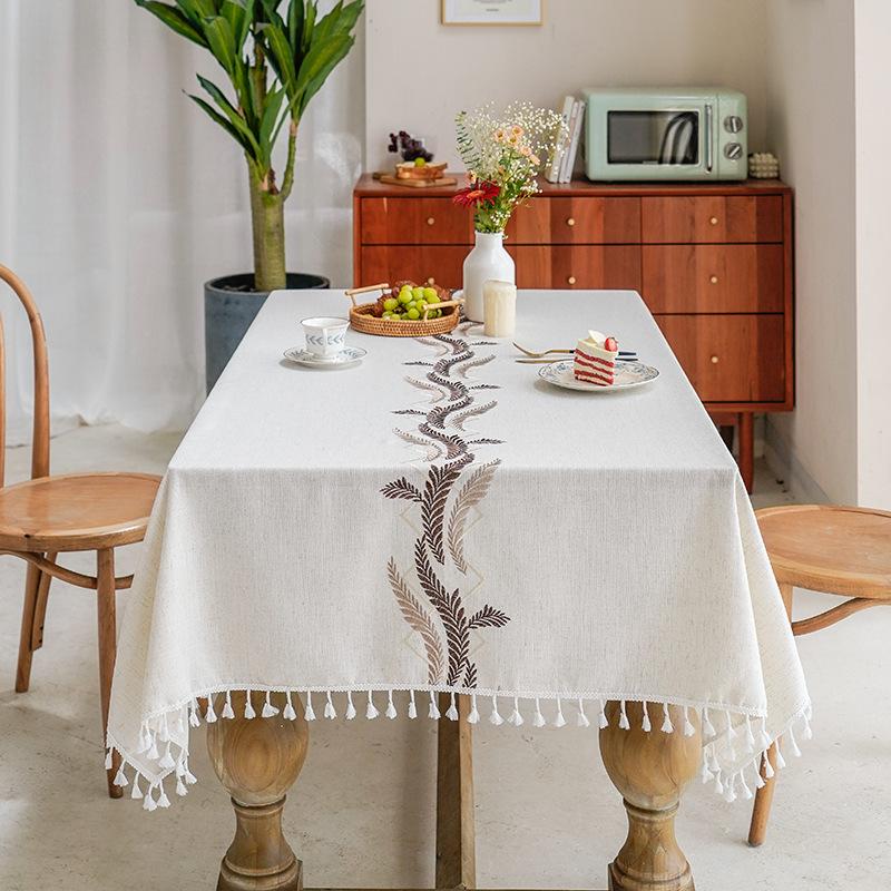Tablecloth Cotton And Linen Simple Fabric Decorative Dining Table Cloth Rectangular Cover Towel Household Coffee Table Cloth