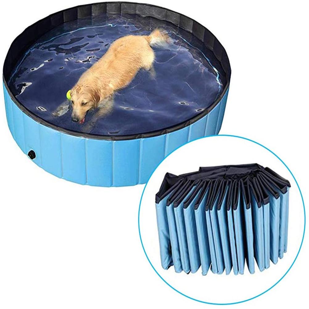 Foldable Pet Pool for Dogs & Cats 80x30cm Bathing Tub Swimming Pool Sandbox