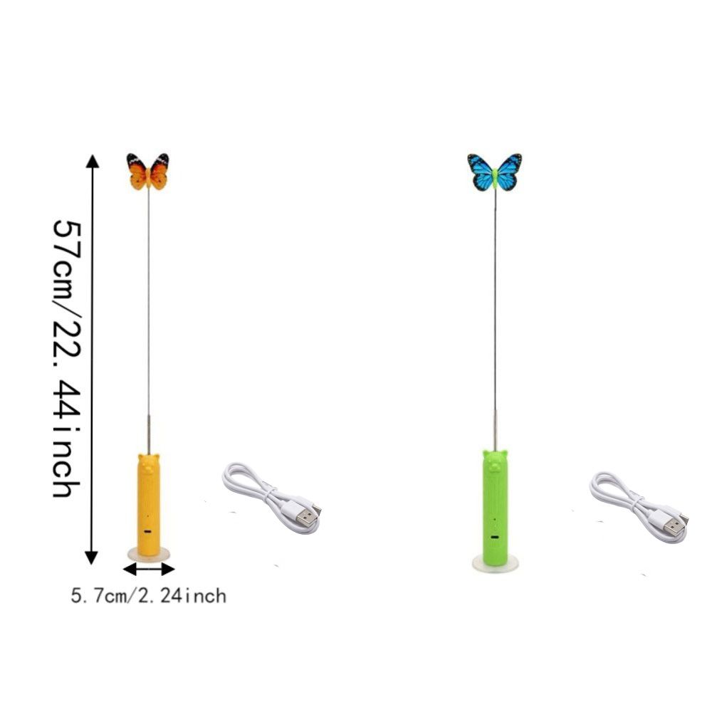 360° Rotation Automatic Cat Toy USB Rechargeable Electric Butterfly Flying Cat Toy Self Play