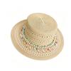 New Sun Hat Wide Brim Straw Hat for Women Panama Beach Sun Hat French Wedding Summer Vacation Soft Foldable Lightweight UPF50+