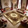 European Royal Baroque Style Living Room Carpet Home Decoration Luxury Antiskid Fluffy Rug Easy Clean Short Velvet Soft Foot Mat