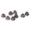 8PCS Metal M4 Wheel Lock Nut Flange Nylon Lock Nuts for   Typhon 1Celsius10 RC Car Parts