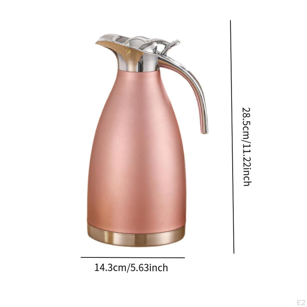 2.0 L Stainless Steel Vacuum Coffee Pot, Keeps for 36 Hours, Double-walled, Versatile Use In