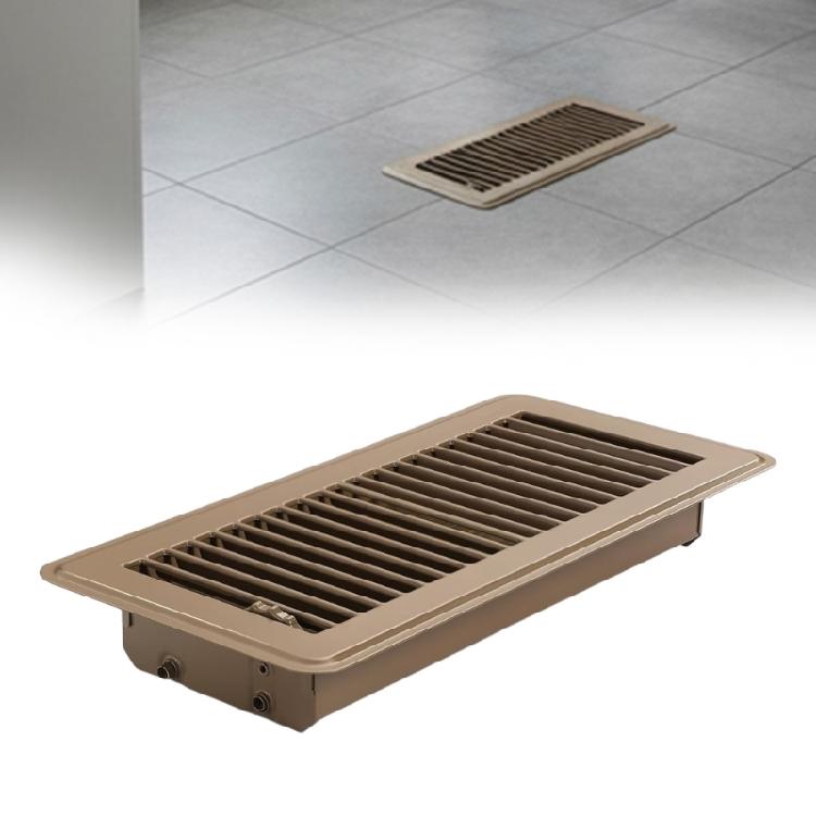 Magnetic HVAC Floor Covers 4X12 Inches Rusts Proof Steel Construction Metal Air Vent Cover With Safety Edges for Home
