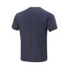 Li Ning Fitness Series Logo Round Neck Comfortable Breathable Versatile Short Sleeve T-Shirt Men Tops Ink-Blue ATSV107-9