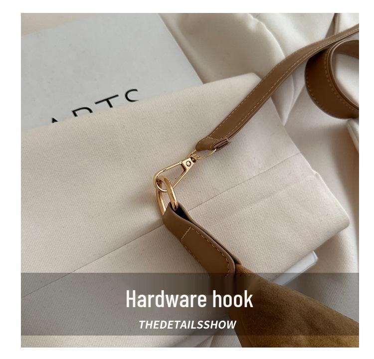 Women's Vintage Suede Tassel Crossbody Bag - Retro Frosted Shoulder Accessory for Autumn/Winter