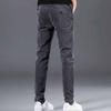 Elastic Waist Jeans for Men Loose Straight Fit Casual Long Trousers Suitable for Spring & Autumn