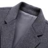 FAPAI Men's 2-in-1 Cashmere Blend Wool Coat with Detachable Down Liner