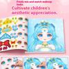 1 Set Girls Cartoon Princess Make A Face Stickers Reusable Handicrafts Creative Kids Decals Puzzle Sticker Toy
