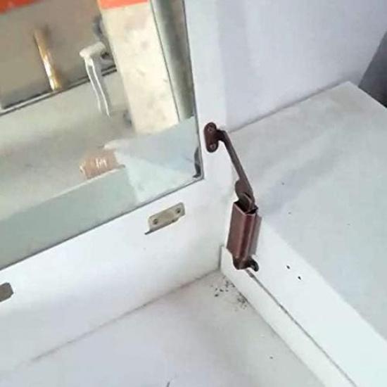 1 Pair of Self-Balancing Lid Support Hinges, Left & Right, Dark Bronze Tone Hinge with Screws for Sofa, Box, Cabinet, Open Length 7.9-in (20 Cm)