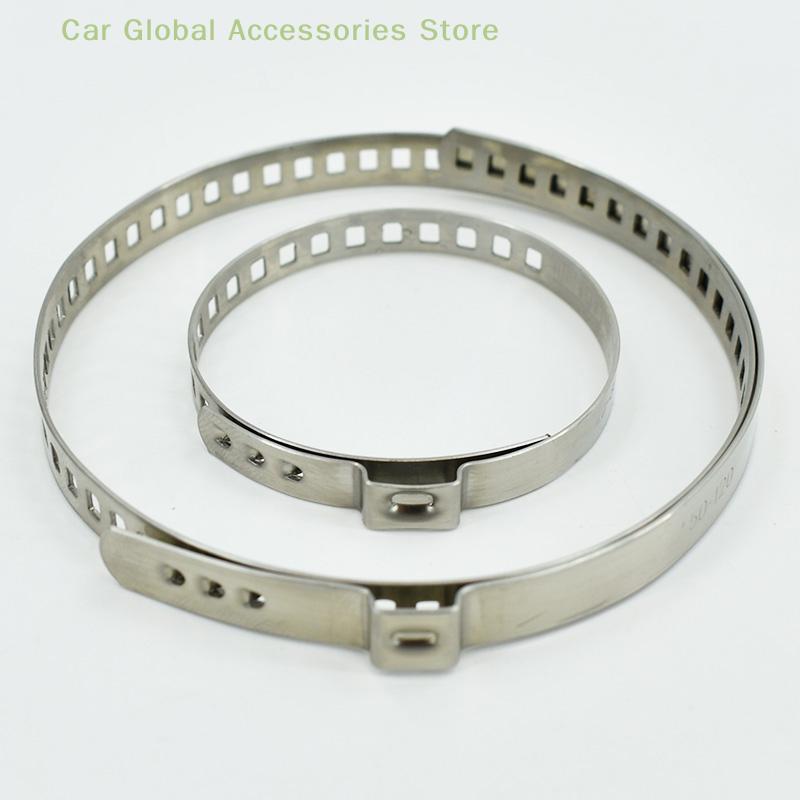 2 Pcs Universal Stainless Steel Shaft Cv Joint Boat Crimp Clamp Kit Driveshaft Cv Boat Clamp 25- 50Mm 50- 120Mm Adjustable