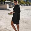 Fashion V Neck Summer Sunscreen Smock Knitted Hollow Out Swimsuit Cover Up Dress Loose Bathing Suit Swim Dress for Women