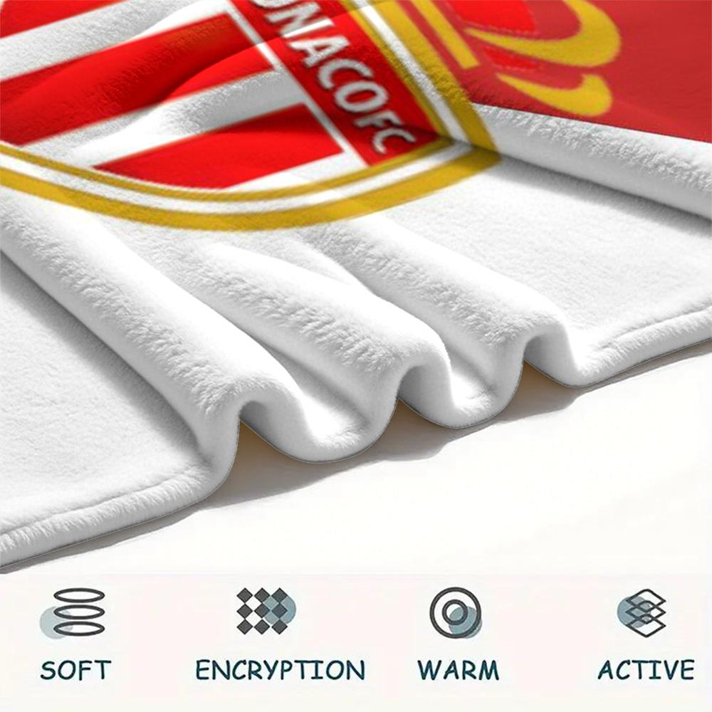 1Pc AC Monza Print Flannel Blanket High Quality Warm Comfortable Cover for All Seasons Perfect for Gifts Home Decor