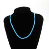 2022 European & American Rainbow Rice Bead Pendant Necklace: Summer Handmade Pure Color with Short Snake Bone Design