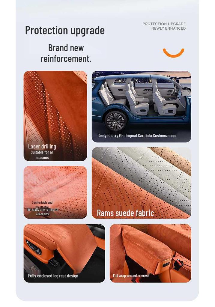 Geely Galaxy M9 Car Seat Cushion: Breathable, All-Season Universal Cover.