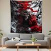 "Anime Warrior with Red Coat Design PatternedPatterned tapestry for bedroom and living room home decor