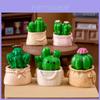 Adorável Mini Cactus de Resina Figura Decoração de Planta de Mesa Fofa Para Casa Jardim