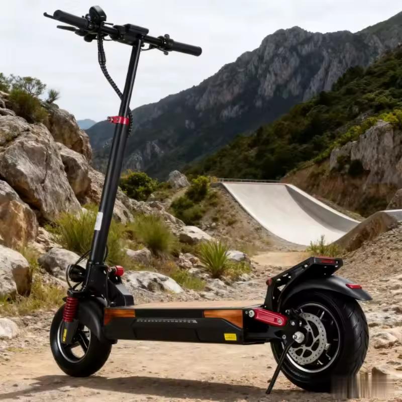 L12 Monopattino Elettrico Pieghevole Fuoristrada per Adulti 500W 48V 16Ah 50kmh Autonomia 45-50KM Pendenza 35 Gradi Doppio Freno a Disco Impermeabile UE Disponibile