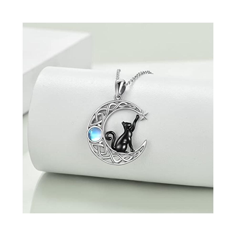 Tree of Life Necklace 1pc Silver Celtic Knot Moonstone Pendant Women Jewelry