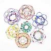 Magic Flow Ring Fidget Toy Magic Flower Basket Design Flexible Rotating Finger Toy Stress Relief Relaxing Creative Play Toy