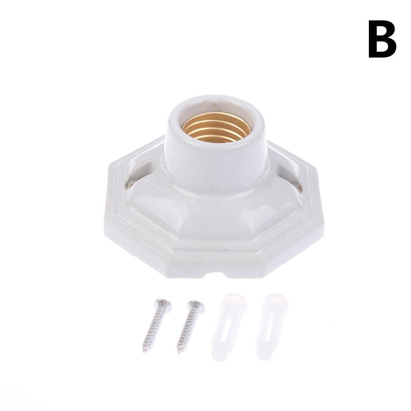 4 Styles High Temperature Resistant All Ceramic Lamp Holder Screw E27 All Copper Core High Quality Ceramic Light Base Holder