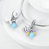 Charms Plataglow-In-The-Dark Bulb Firefly Pendants Fit Originalbracelets Charms For Women Jewelry Diy Making Gifts