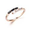 ELLE Jewelry Black and White Open Ring ELBRWR145