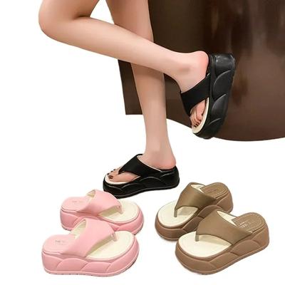 Moda moda Pantofole di Lusso da Donna 6-8CM Aumenta altezza Ciabatte Sandali Chunky da Ragazza Dolce Infradito da Spiaggia Open Toe zhuoya31502