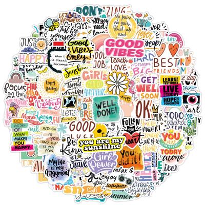 80 ks VSCO roztomilé samolepky Slogan Inspirativní kreativní text pro odměnu Děti Dívky Kreslený nálepky Kawaii na Laptop Lednice na notebook Stůl na láhev vody