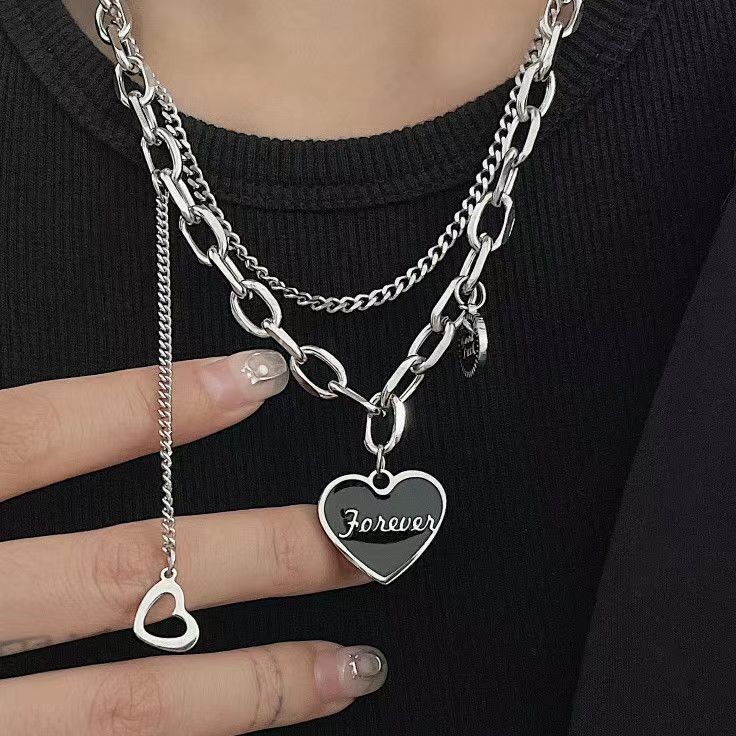 New pearl necklace women's light luxury niche versatile sweater collarbone chain premium love butterfly pendant