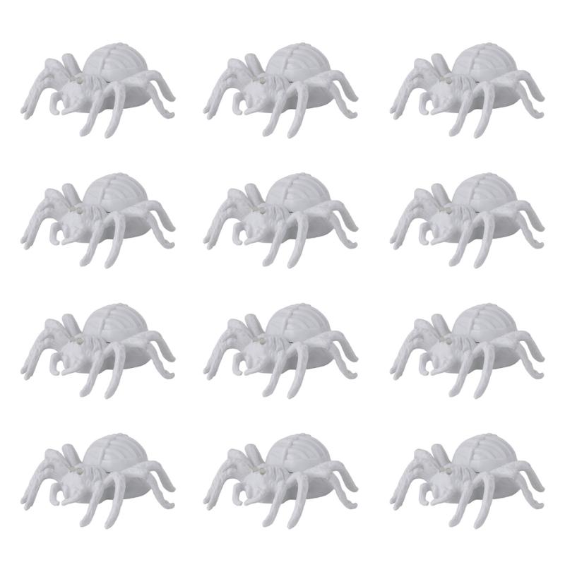 12Pcs Glowing Spiders LED Light Illuminated Spiders Night Light Decoration for Table Window Home Party Decoration 1