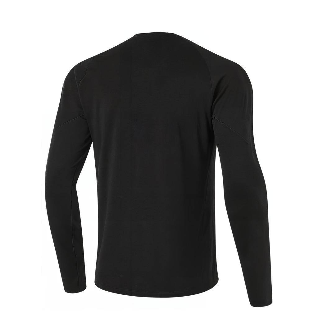 Li-Ning Wade 808 Ultra Shoulder Seam Round Neck Antibacterial Sports Knitted Long Sleeve T-Shirt Men Tops Black ATLU119-4
