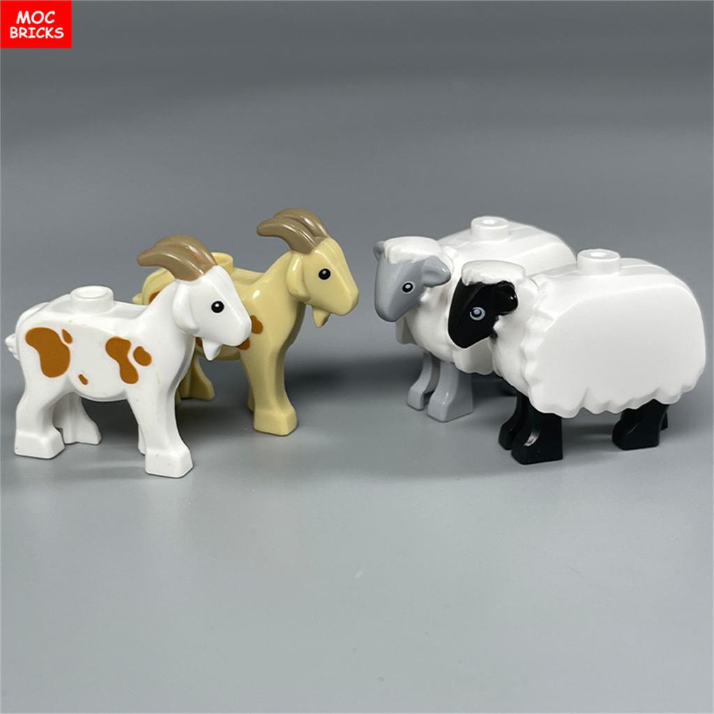 MOC Bricks Jungle Underbrush Forest Animal Monkey Goat Giraffe Bird Night Owl Accessories Building Blocks Friend Toys Gifts