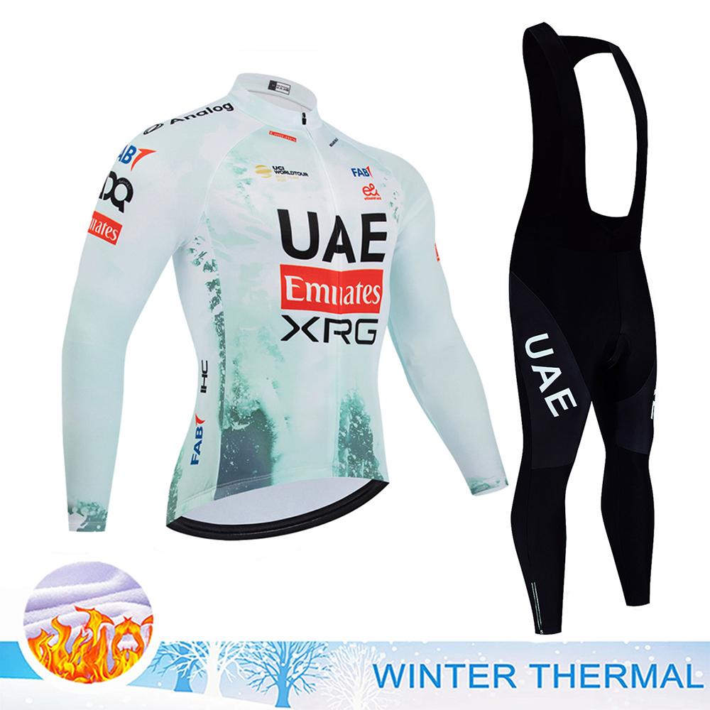 2026 UAE Men's Cycling Clothing Men Winter Man Cycling Set Maillot Mtb Man Clothes Sets Riding Suit Set Road Bike Wear Bib Shorts