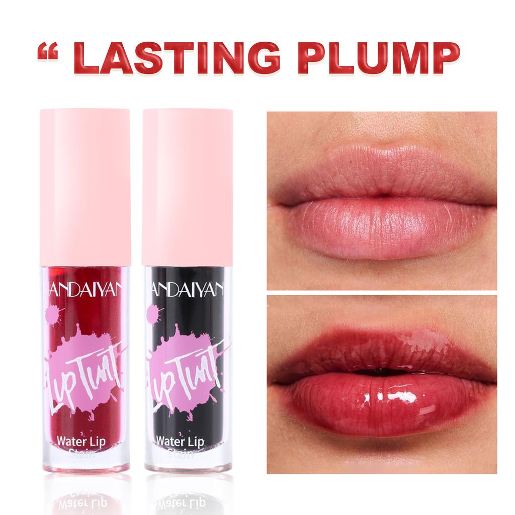 HANDAIYAN 2 in 1 Lippen-Tint Flüssig Lang anhaltend Feuchtigkeitsspendender Lipgloss Nicht verblassend 6 Farben Matt Lippenstift