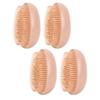 4pcs Wheat Straw Hair Brush Egg Shape Detangling Brush Portable Styling Comb Hair Brush for All Hair