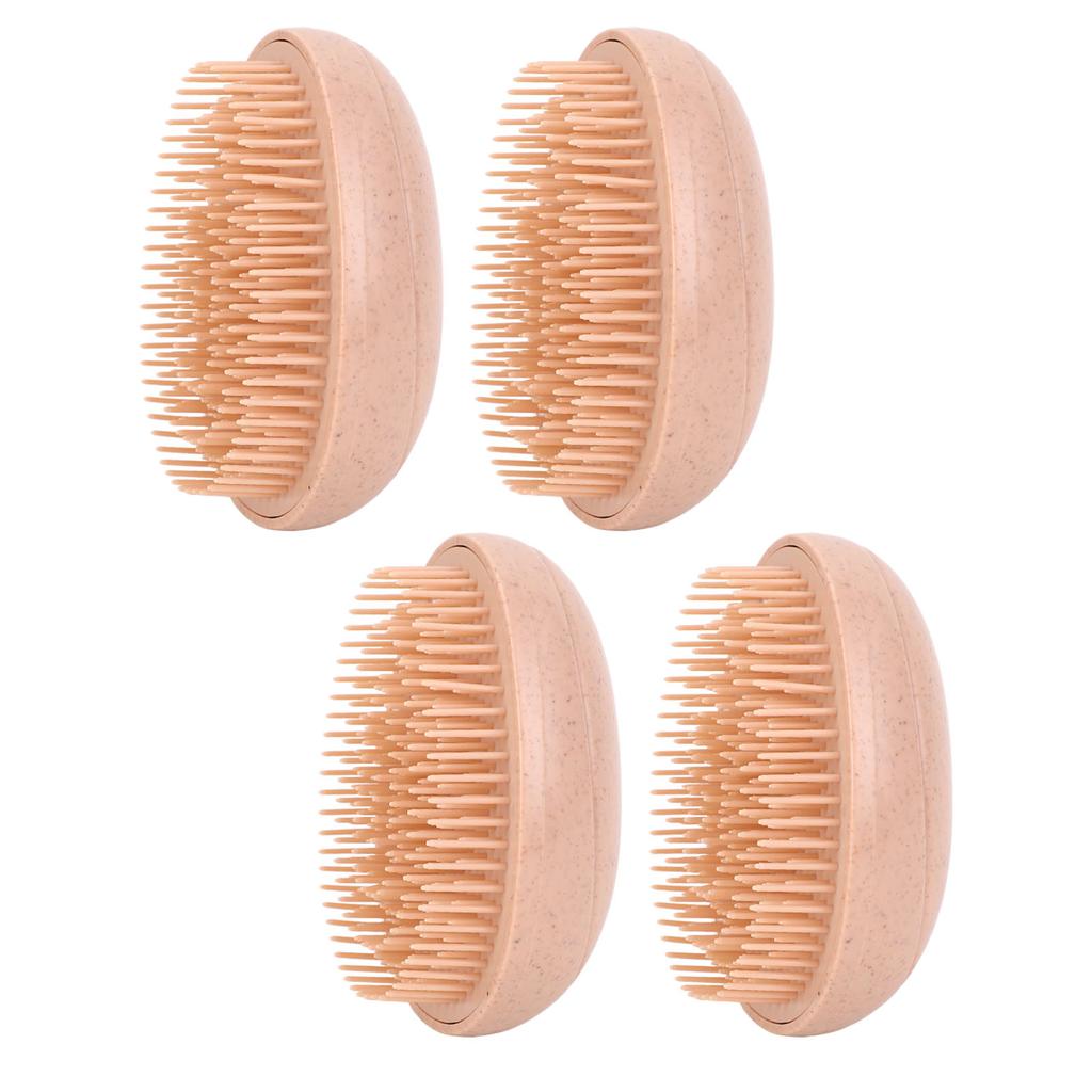 4pcs Wheat Straw Hair Brush Egg Shape Detangling Brush Portable Styling Comb Hair Brush for All Hair