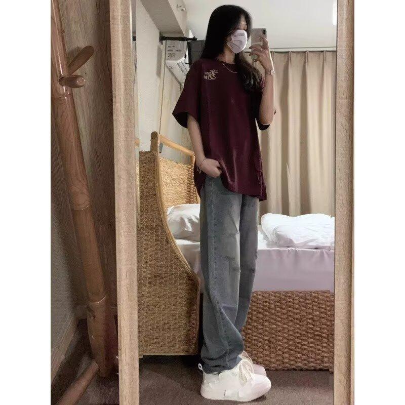 

Минималистичные хип-хоп джинсы в гонконгском стиле, осень 2024 - модные длинные брюки в стиле хай-стрит Double Extra Large (2XL) синий