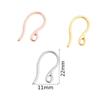 20pcs 22x11mm 316 Stainless Steel Gold Rose Gold Color Plated DIY Earring Hooks Wire Settings Jewelry Making Findings Supplies