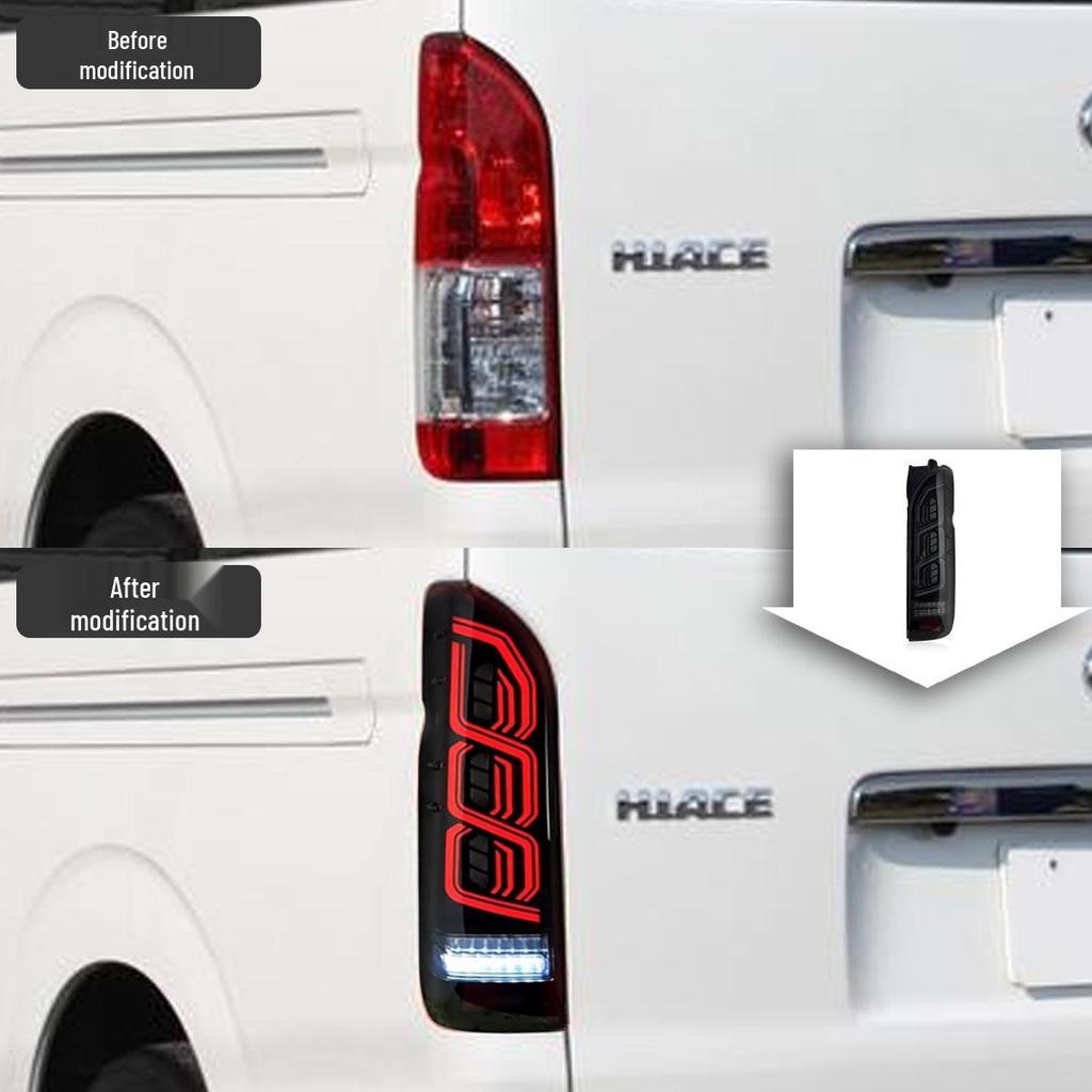 Upgraded LED Taillight with Sequential Signals for 2005-2018 Toyota Hiace 200