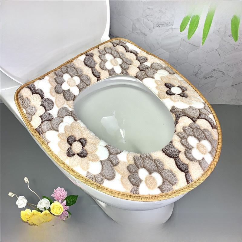 Plush Thickened Toilet Seat Cover - All-Season Comfort
