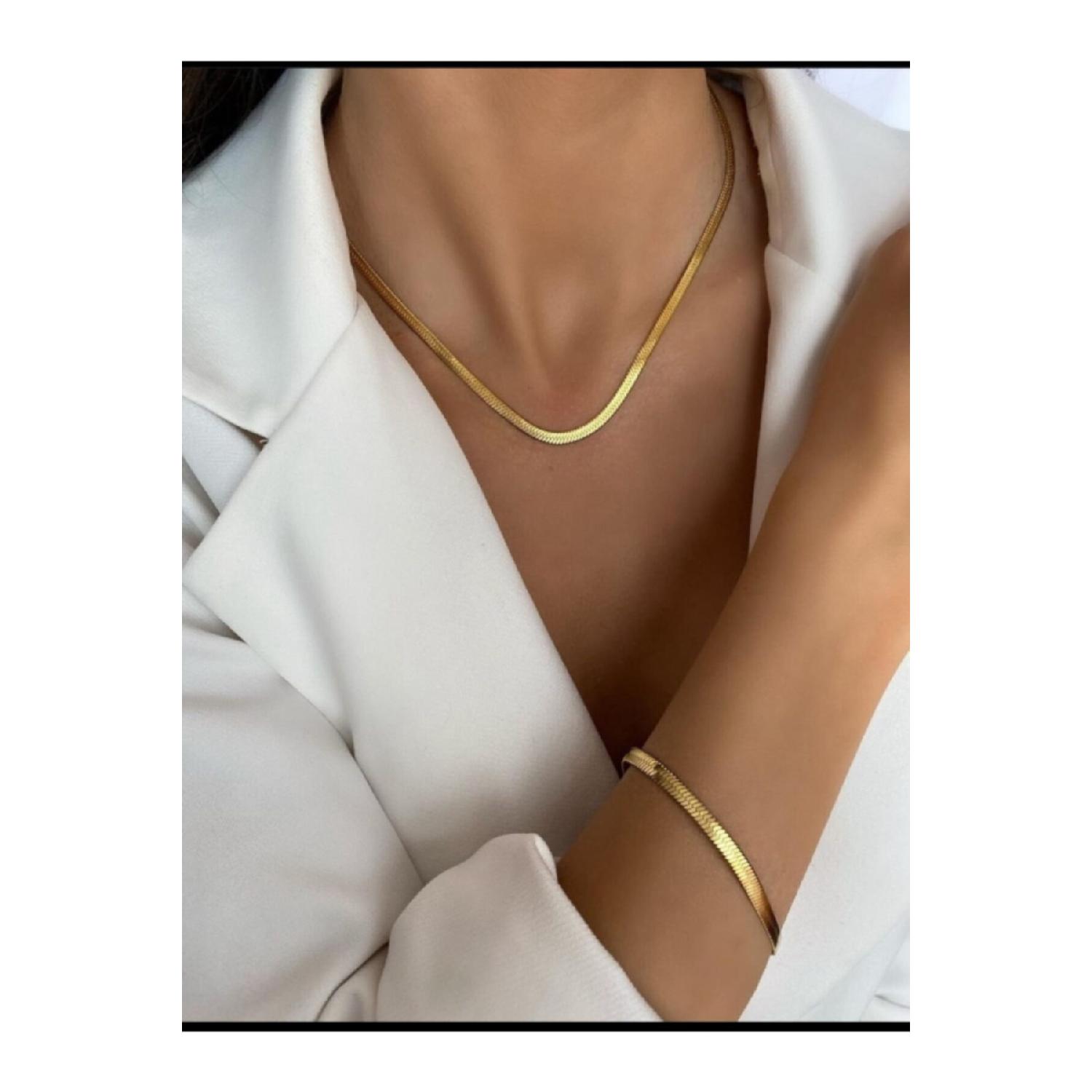 

Женское классическое итальянское ожерелье-браслет из высококачественной стали, цепочка