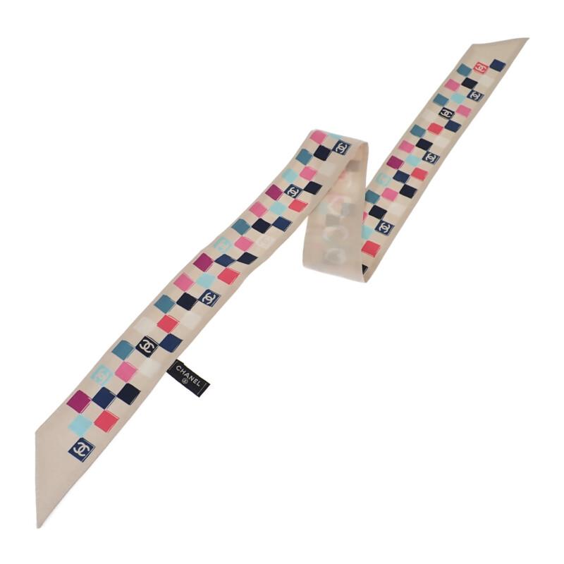 CHANEL  scarf beige/multicolor silk Women