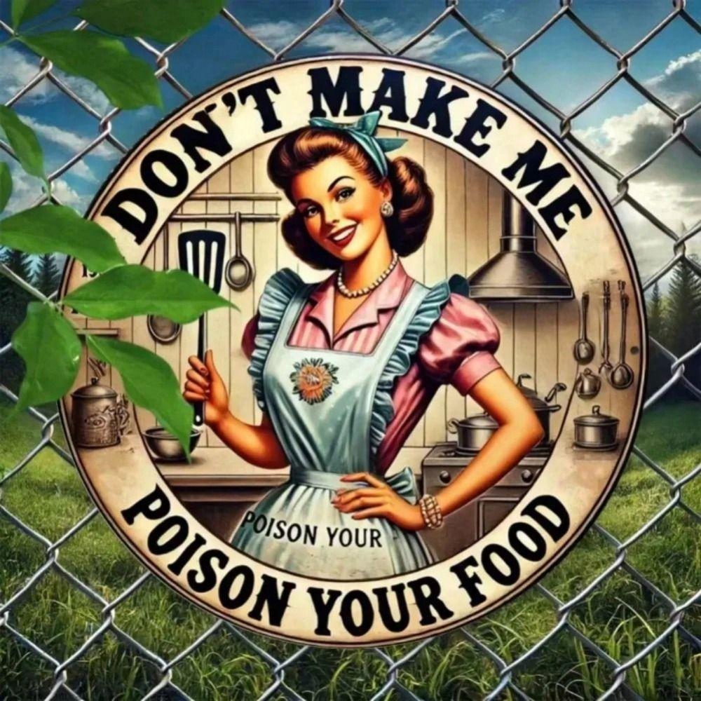 Retro Metal Painting 20x20cm Handmade Art Vintage Tin Sign Home Wall Decor
