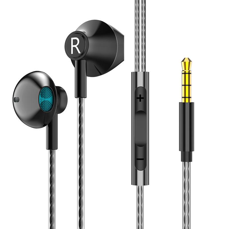 

Metal Half-in-Ear Wired Earphones with Remote & Mic for Gaming, Music, and Phones